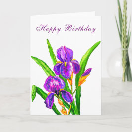 Parabéns Cartão de Aniversário Bonito Sobe Flor