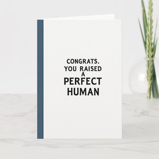Parabéns Cartão de Elevação do Humano Perfeito (Frente)
