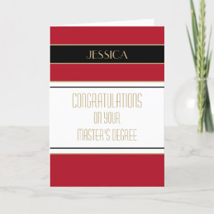 Parabéns Cartão de Graduação de Mestrado