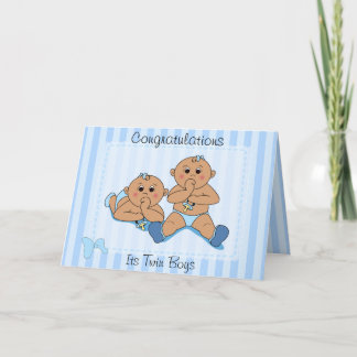 Parabéns - Cartão Personalizado De Bebês Gêmeos