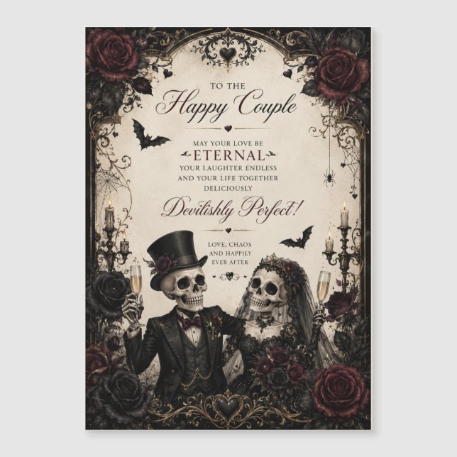 Parabéns casal Eterno Gótico casamento (Frente)