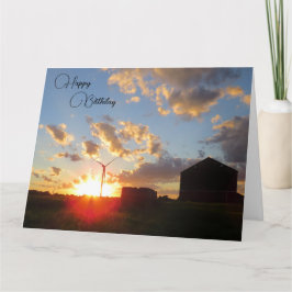 Parabéns - Cena de Fazenda - Cartão de Aniversário