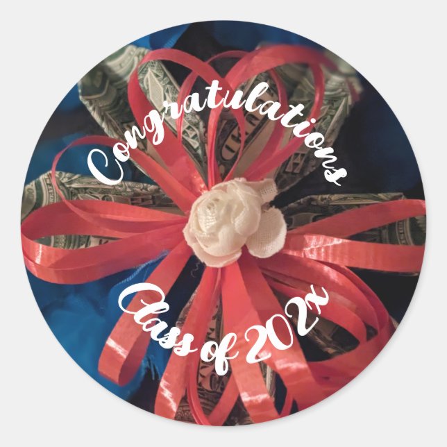 Parabéns Classe de adesivo 202x vermelho (Frente)