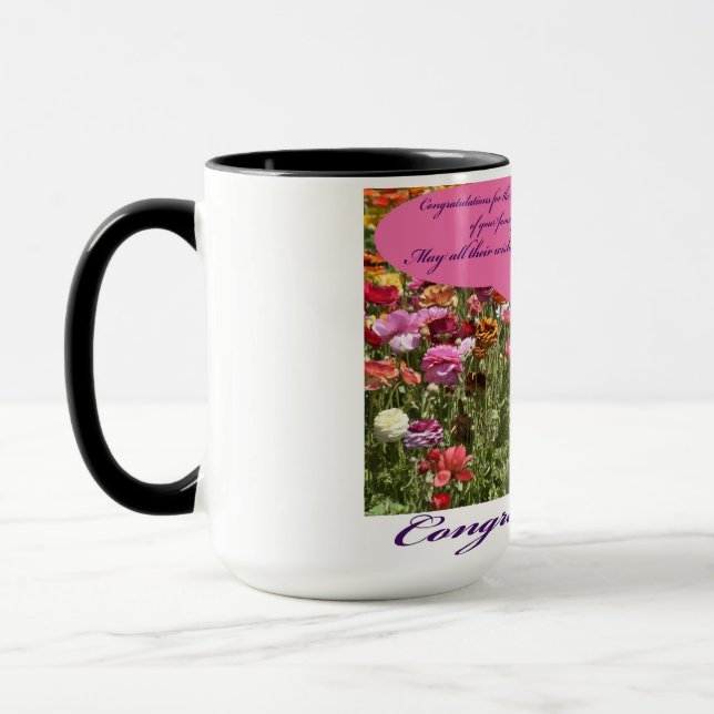 parabéns de caneca de duas tonalidades de 15 oz. (Esquerda)