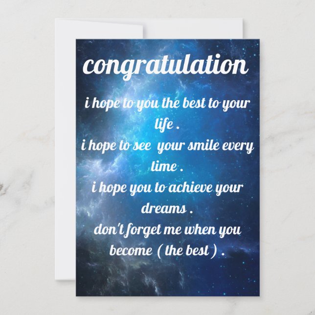 parabéns de convite lindo e melhor (Frente)