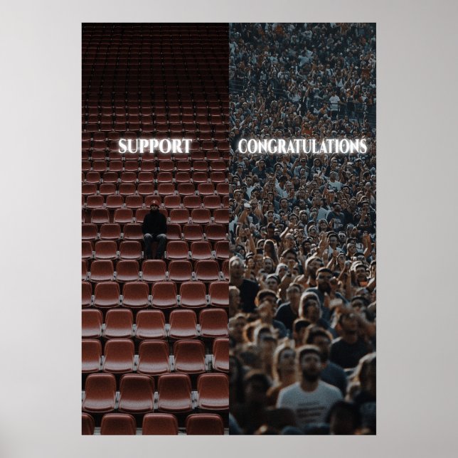 Parabéns de suporte Poster motivacional (Frente)