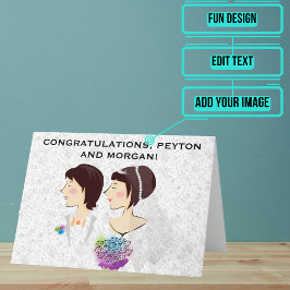 Parabéns do Dia do Casamento Cartão Neutro de Gêne