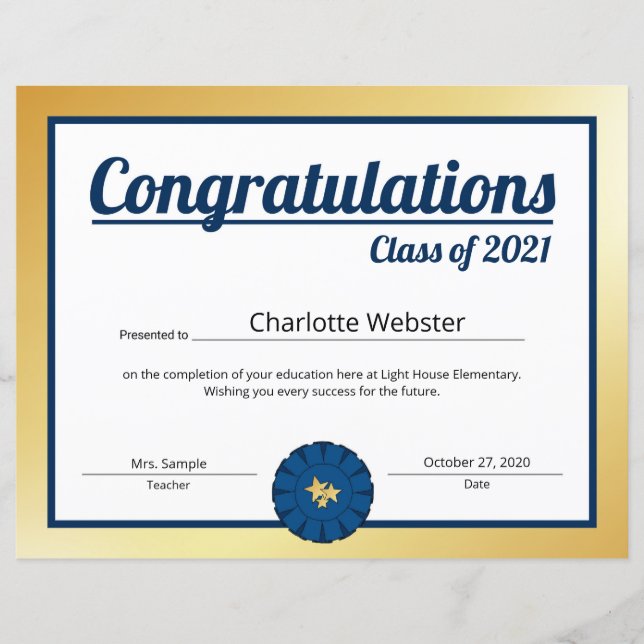 Parabéns Dourados Formando Felicita Certificado-2 (Frente)