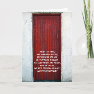 Parabéns em seu cartão home novo