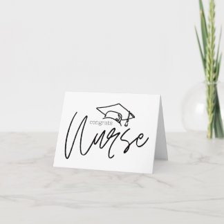 Parabéns, enfermeira! Cartão de Graduação para Enf