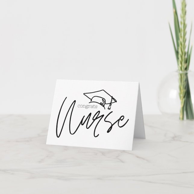 Parabéns, enfermeira! Cartão de Graduação para Enf (Frente)