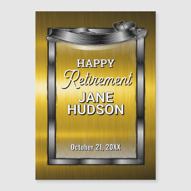 Parabéns Felizes Reforma Pretos e Dourados (Frente)