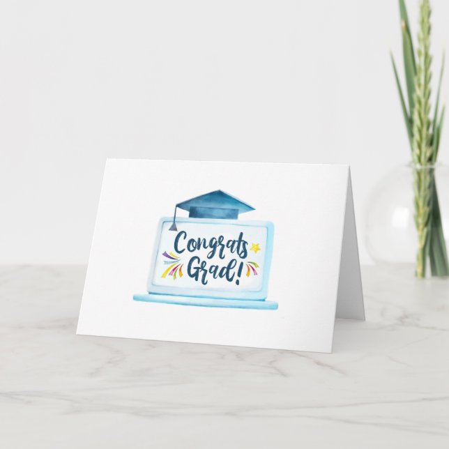Parabéns Formando Cartão de Graduação de Escola Vi (Frente)