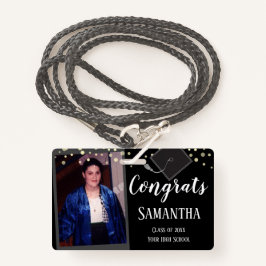 Parabéns Formando Classe de um Crachá Preto de Fot