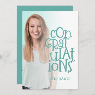 Parabéns Formando Placa de Formando Teal de Foto