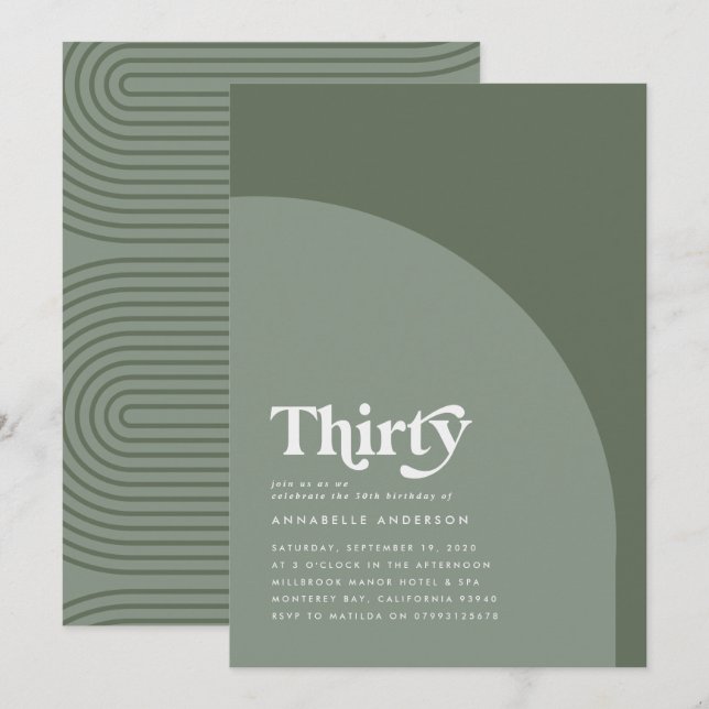 Parabéns geométricos mínimos modernos (Frente/Verso)