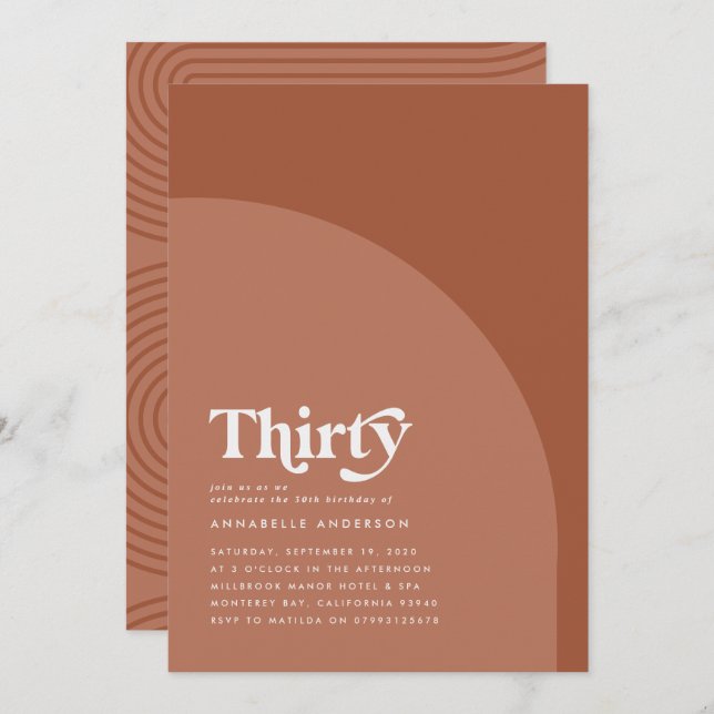 Parabéns geométricos mínimos modernos (Frente/Verso)