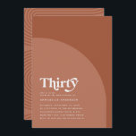 Parabéns geométricos mínimos modernos<br><div class="desc">Convite de aniversário de design geométrico mínimo boêmico de terracotta.</div>