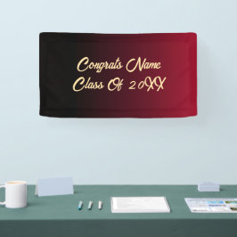 Parabéns Graduado Dourado Script Fundo Ombre