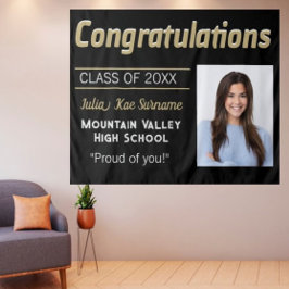 Parabéns Graduado! Tapeçaria personalizada para pa