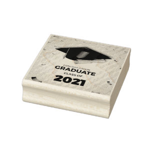 Parabéns Graduados Carimbo de Borracha