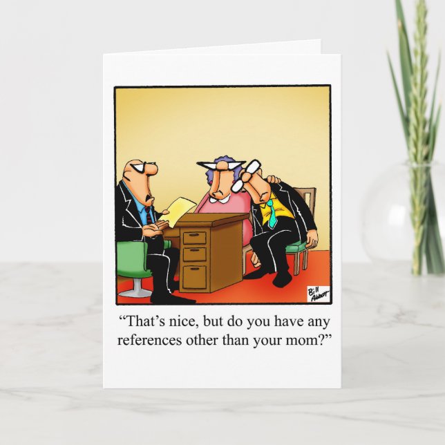 Parabéns Humor Novo Cartão de Saudação de Emprego (Frente)