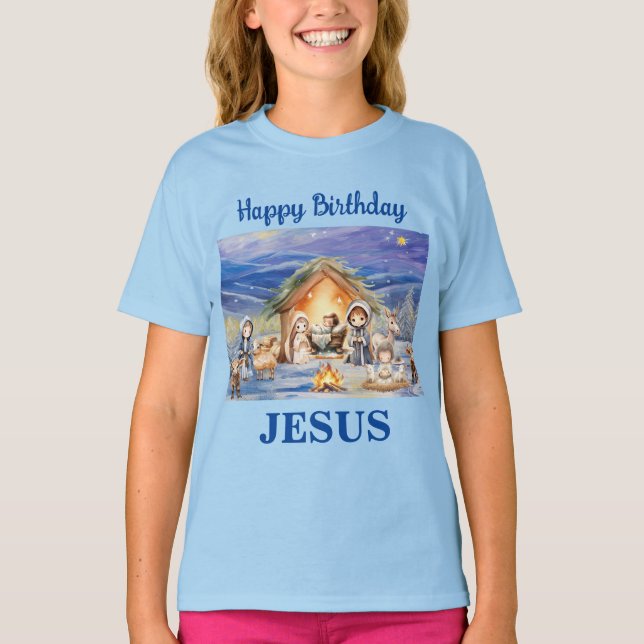 Parabéns Jesus T-shirt (Frente)