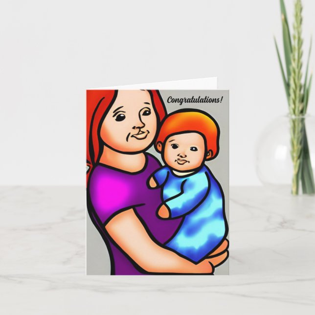 Parabéns no seu bebê! Cartão (Frente)