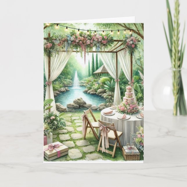 Parabéns no seu Cartão de Saudação de Casamento (Frente)