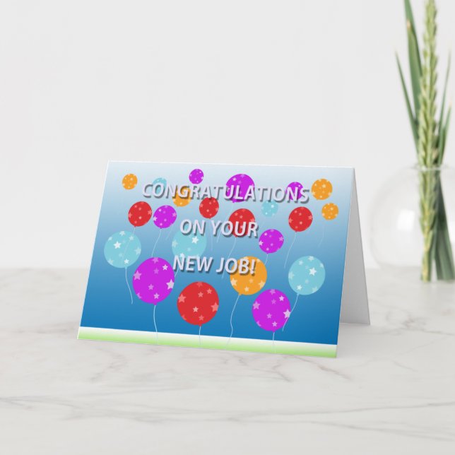 Parabéns No Seu Novo Cartão De Trabalho (Frente)