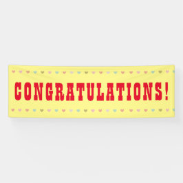 Parabéns - Palavra gigante em uma faixa