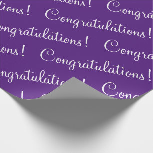 Parabéns Papel de embrulho Purple Script