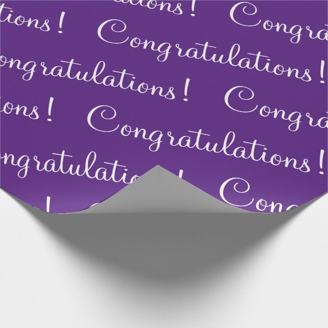 Parabéns Papel de embrulho Purple Script (Ponta)