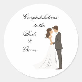 Parabéns para os Noivos Adesivo