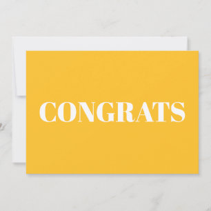 Parabéns, Parabéns ouro cartão branco amarelo