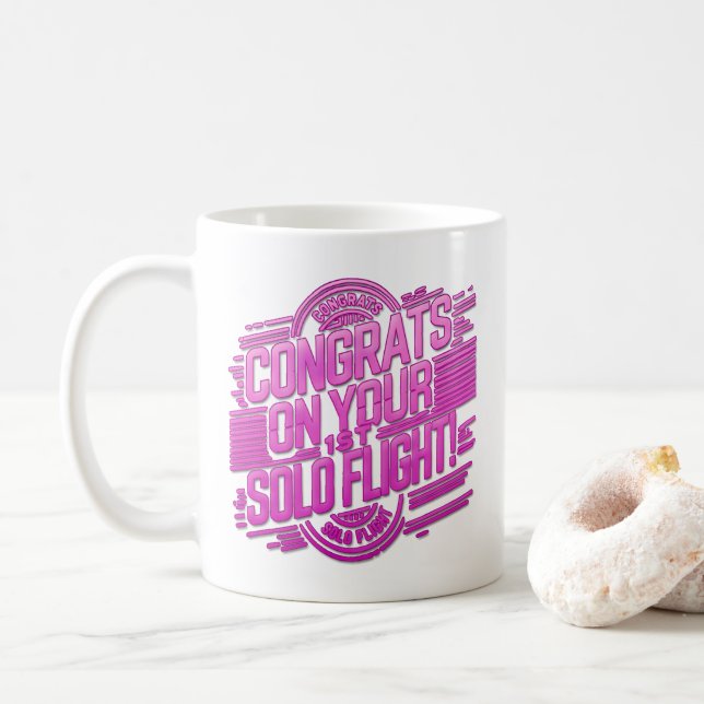Parabéns pela Caneca de Café do 1º Voo Solo (Com Donut)