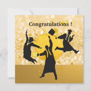 Parabéns pela graduação tema negro e Dourado
