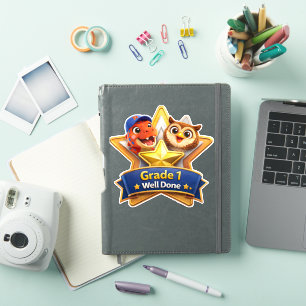 Parabéns pelo adesivo personalizado da coruja e do