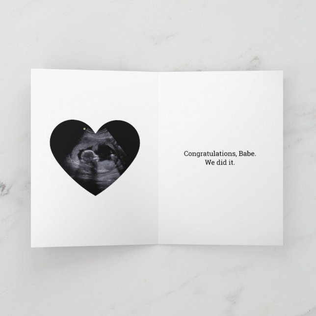 Parabéns pelo Anúncio de Gravidez para Marido (Interior)