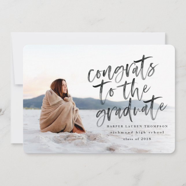 Parabéns pelo anúncio do formando de formando (Frente)