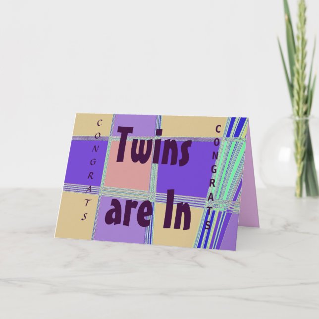 Parabéns pelo cartão Twins (Frente)