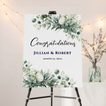 Parabéns pelo Casamento de Flora Verde Suave