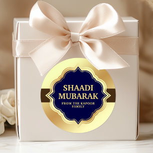 Parabéns pelo Casamento Shaadi Mubarak Adesivo