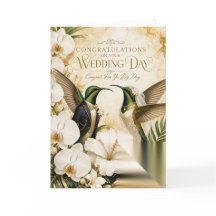 Parabéns pelo seu dia de casamento - Cartão Jamaic