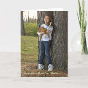 Parabéns pelo seu novo cachorro... Cartão de Cacho