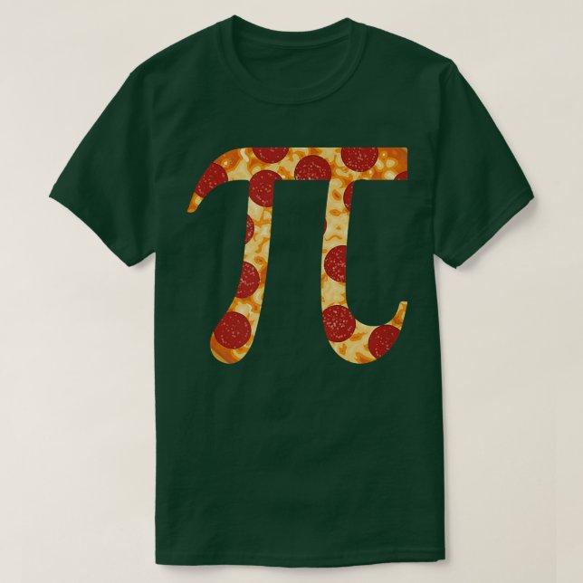 Parabéns Pi Day Pepperoni Pizza Patterna T-Shirt (Frente do Design)