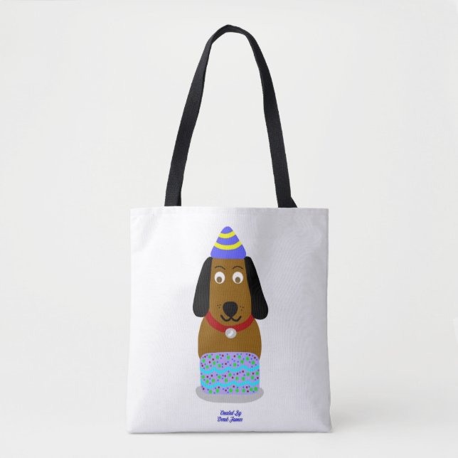 Parabéns Pup All Over Impressão Tote Bag (Frente)