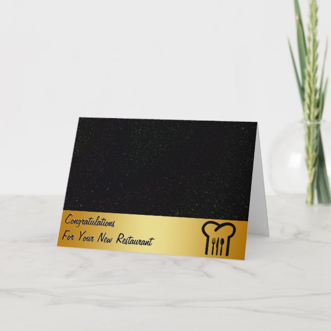 Parabéns Restaurante novo Cartão de visita (Frente)
