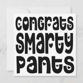 Parabéns Smarty Pants Texto Corações Formando Exam