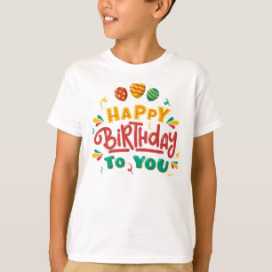 "Parabéns T-Shirt para Crianças - Divertido e Fest